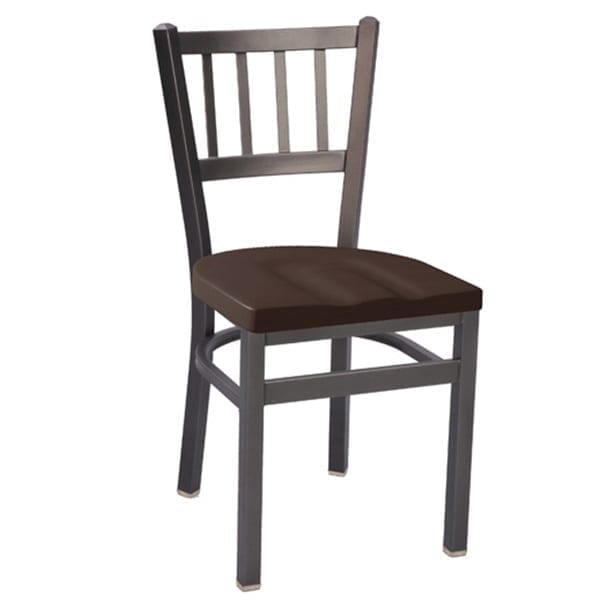 metal and wood dining chair
