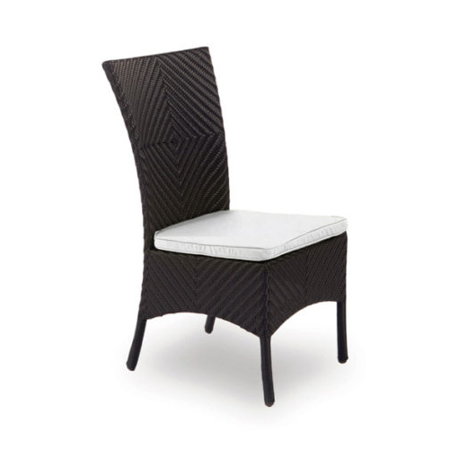 outdoor wicker dining chair with cushion