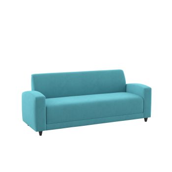 Uptown commercial sofa with arms and wood legs