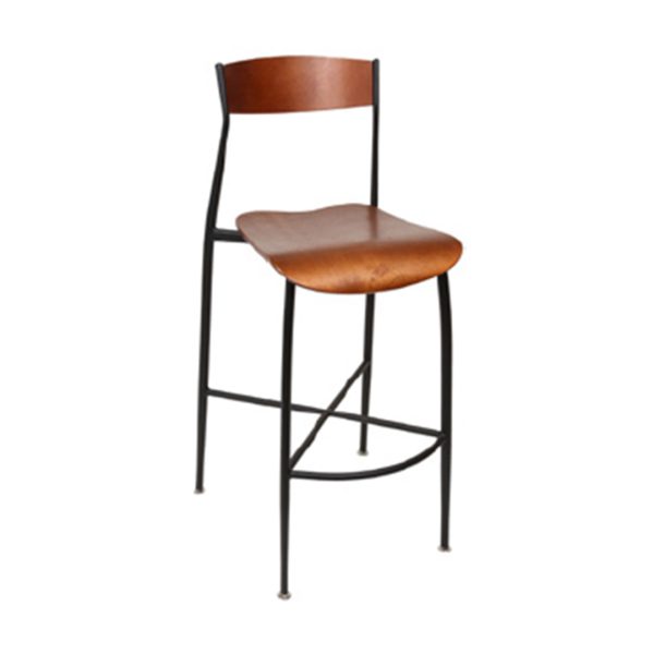 cinncinati commercial barstool with wood and metal legs