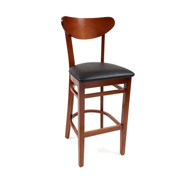 Nashville commercial wood barstool with upholstered seat