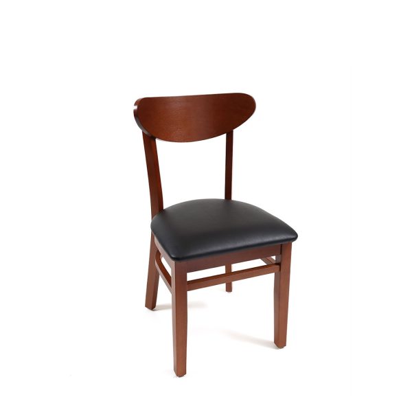 Nashville commercial wood dining chair with upholstered seat