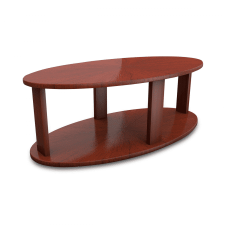 oval wooden coffee table