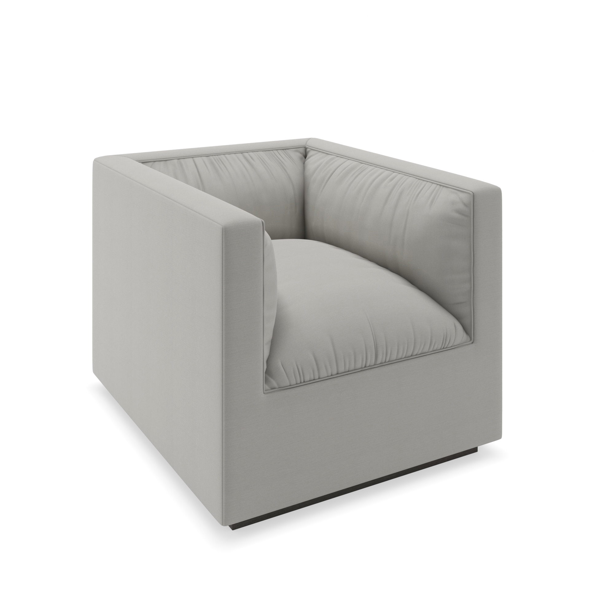 commercial lounge chair with overstuffed inside