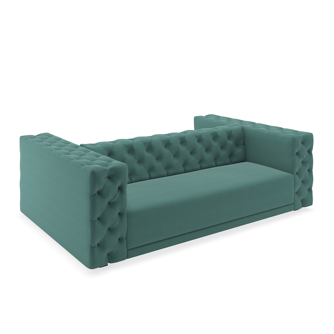 diamond tufted double-sided commercial sofa