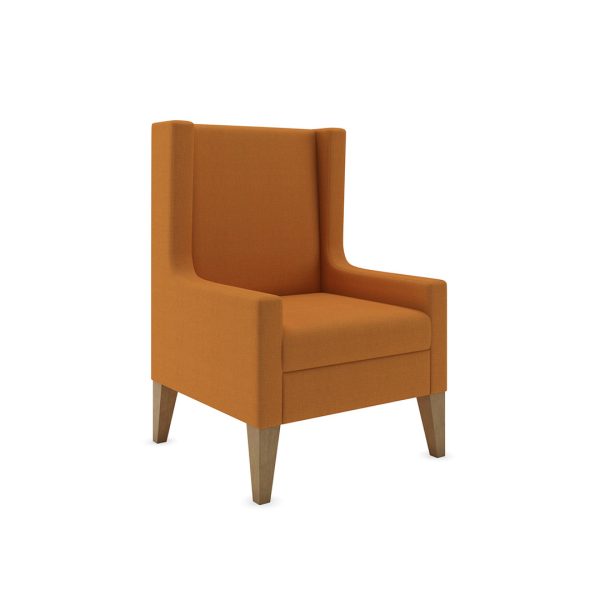 Youngstown commercial lounge chair with wood legs