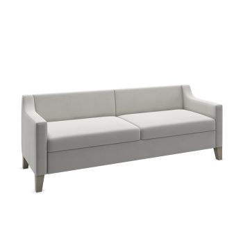 Akron Sofa gray with wood legs