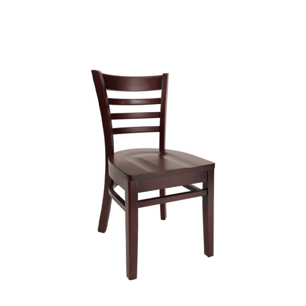 Ladderback commercial wood dining chair