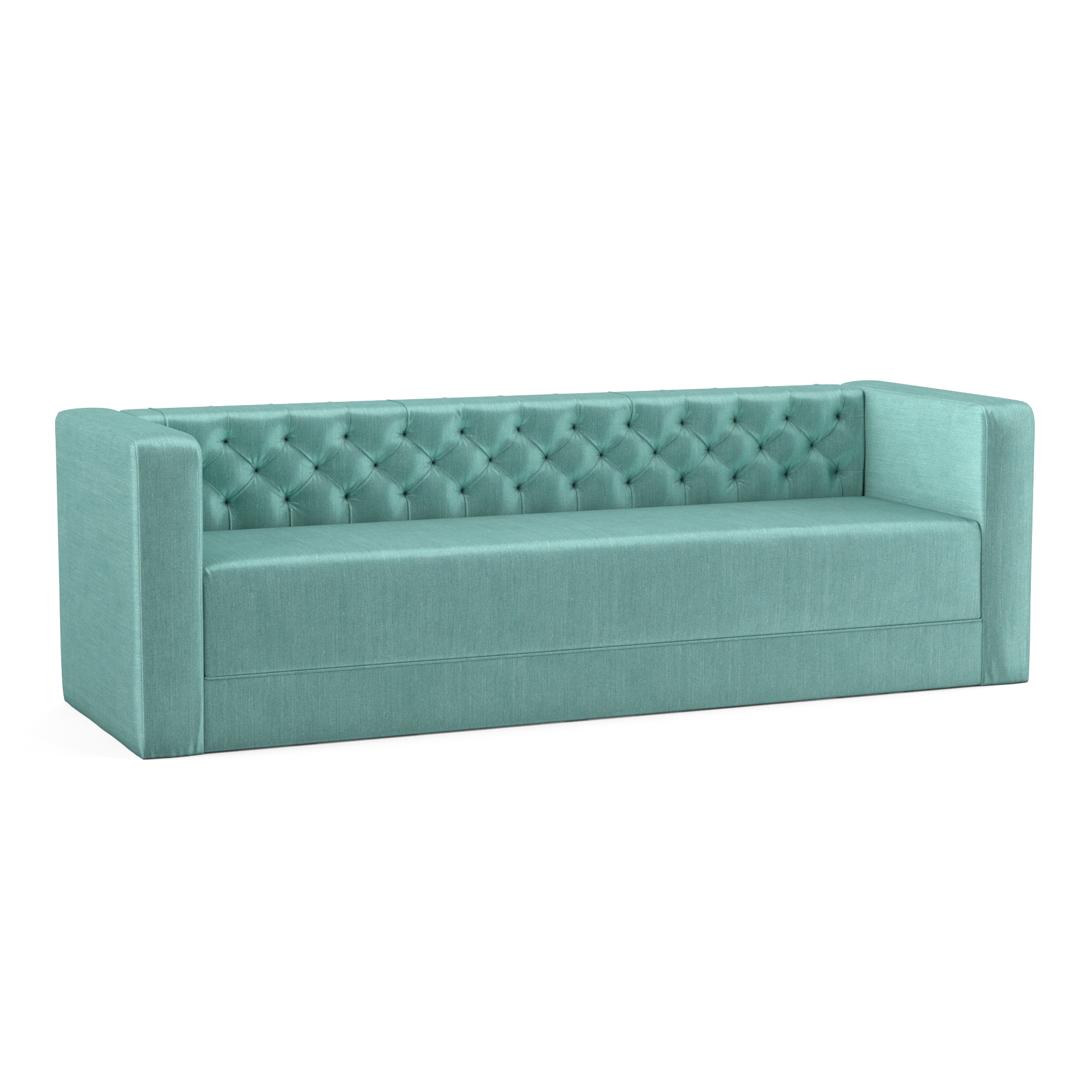 commercial sofa with diamond tufted back and arms