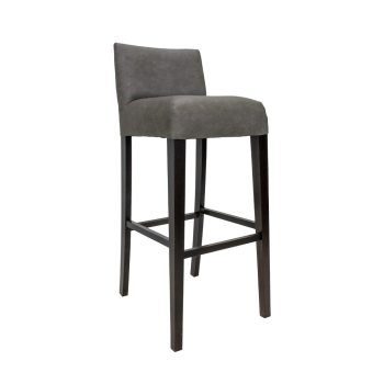 Sandusky commercial wood barstool with upholstered seat