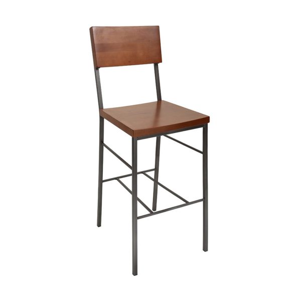 Harrisburg commercial wood and metal barstool
