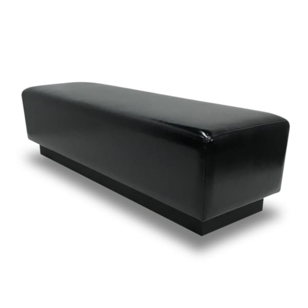 black vinyl bench with toekick