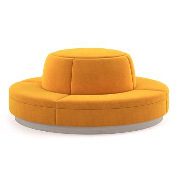 commercial diamond tufted banquette with toekick