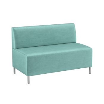 commercial booth or banquette with metal legs