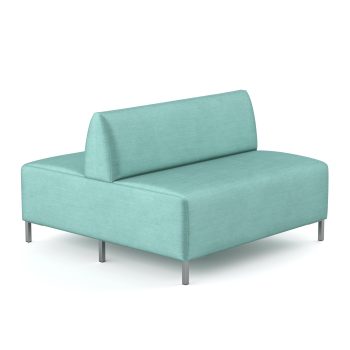 double sided Turo commercial booth with metal legs