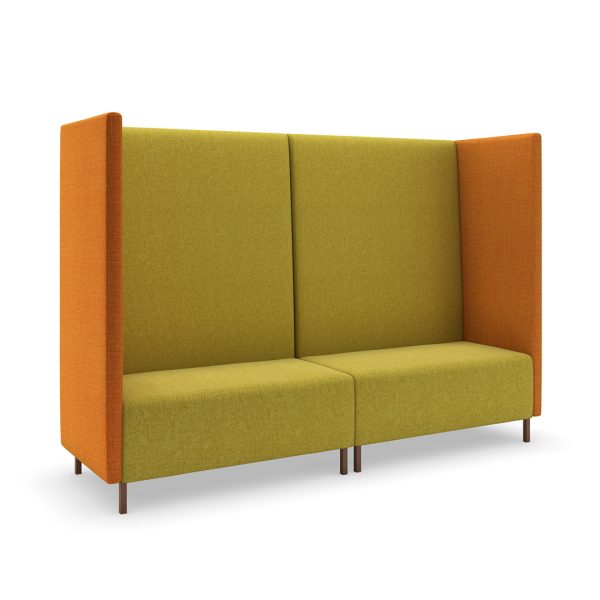 Anniston banquette with high back and privacy panels