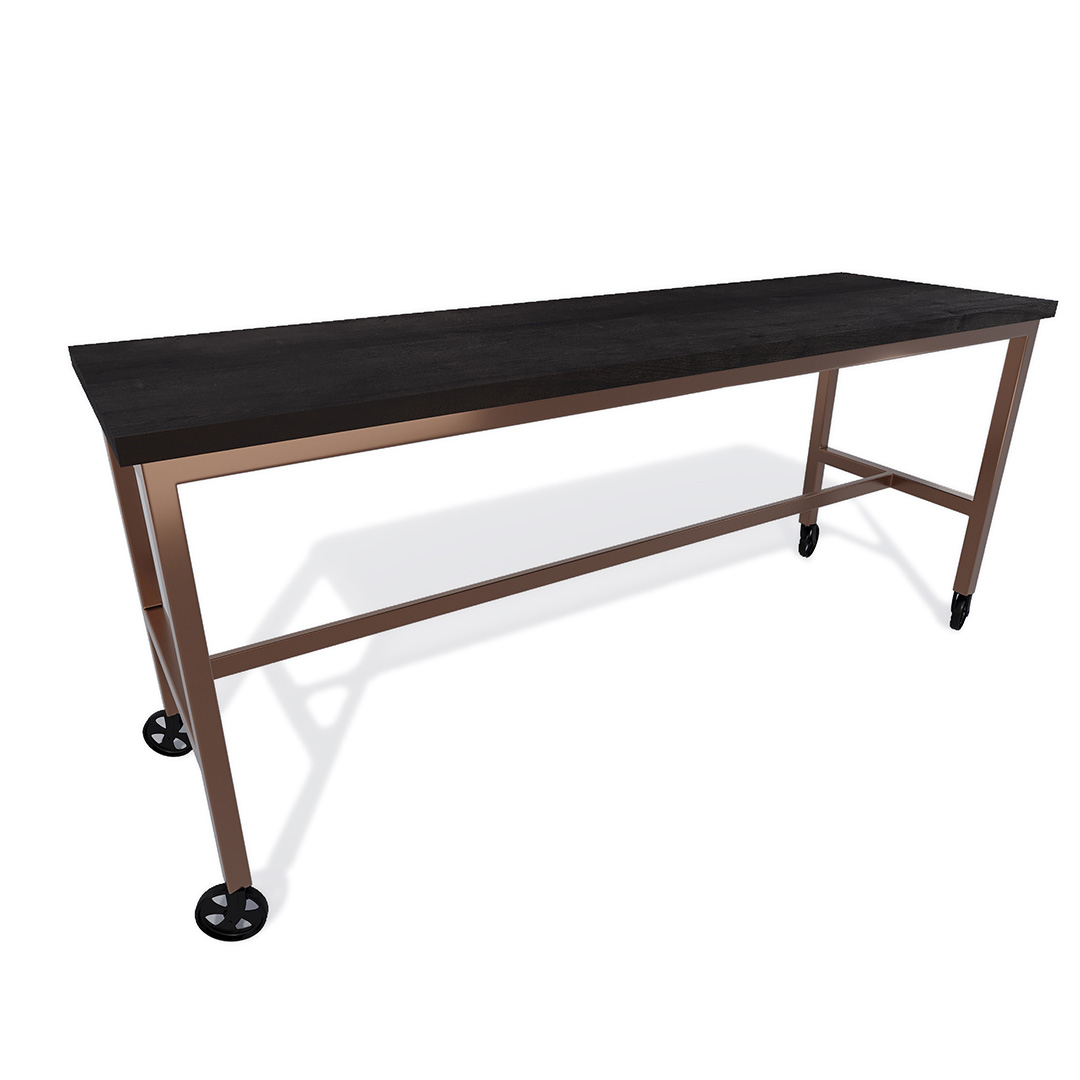 commercial community table with casters