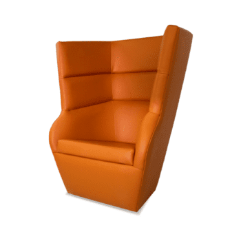futuristic orange lounge chair