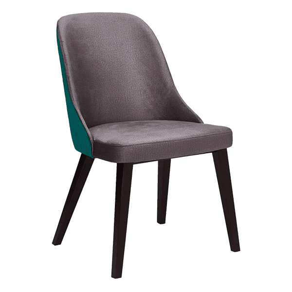 gray chair with squared wooden legs
