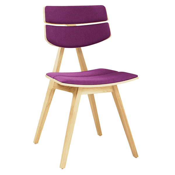 upholstered minimalist wood chair