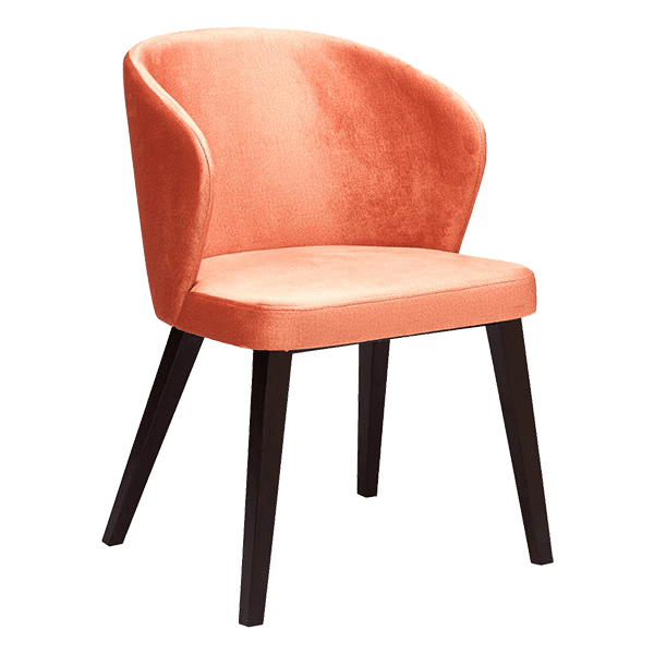 upholstered pink wooden chair
