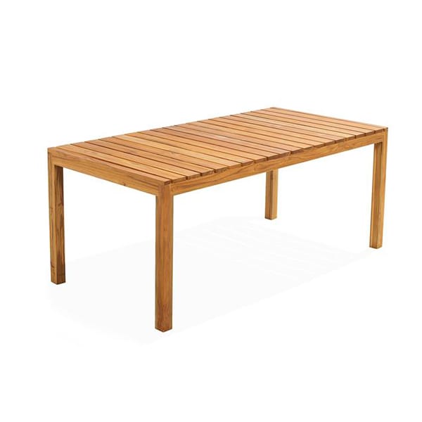 outdoor rectangular teak wood dining table