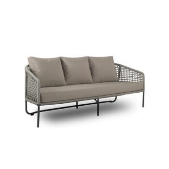 outdoor woven wicker aluminum sofa