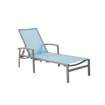 outdoor sling seat chaise lounge chair