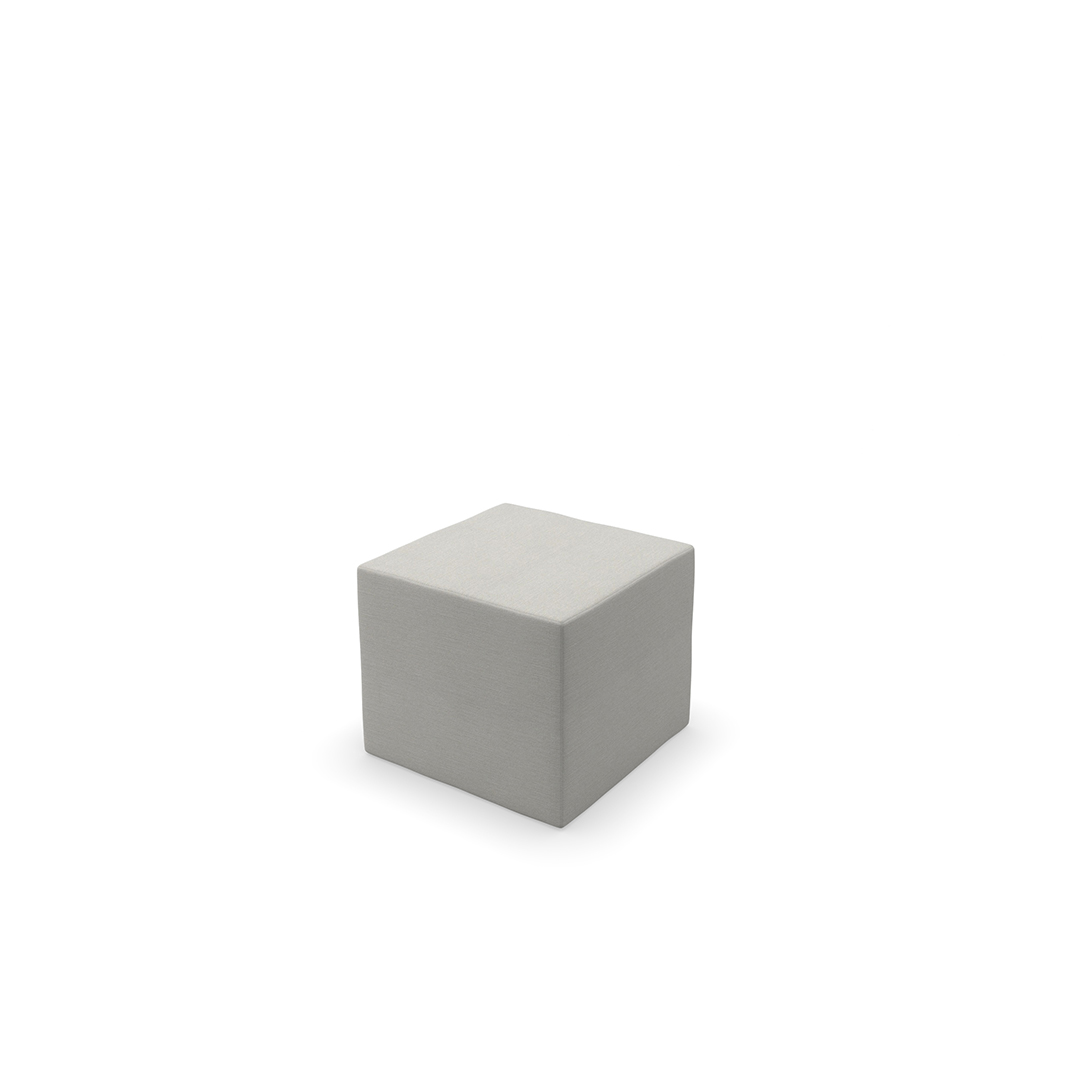 commercial gray square ottoman