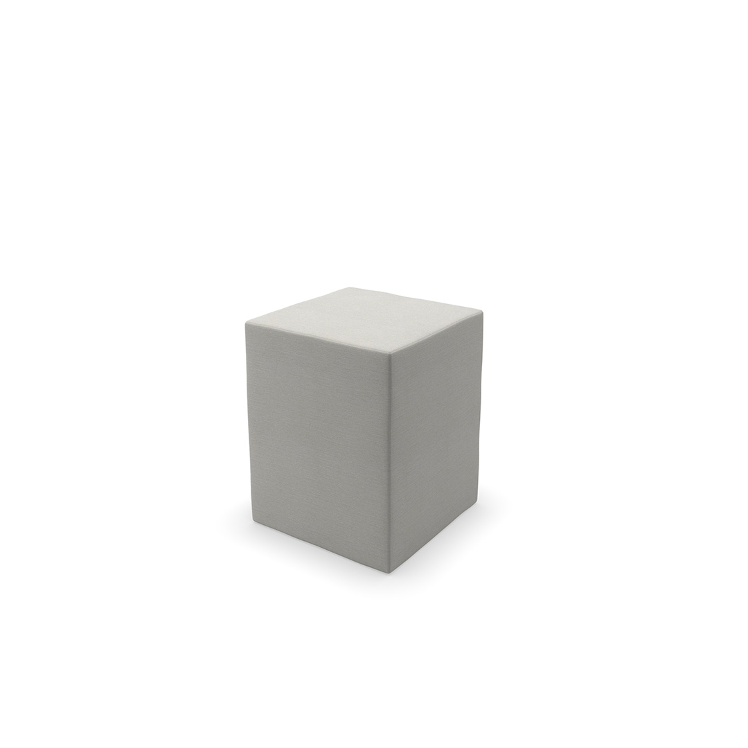 commercial gray square ottoman