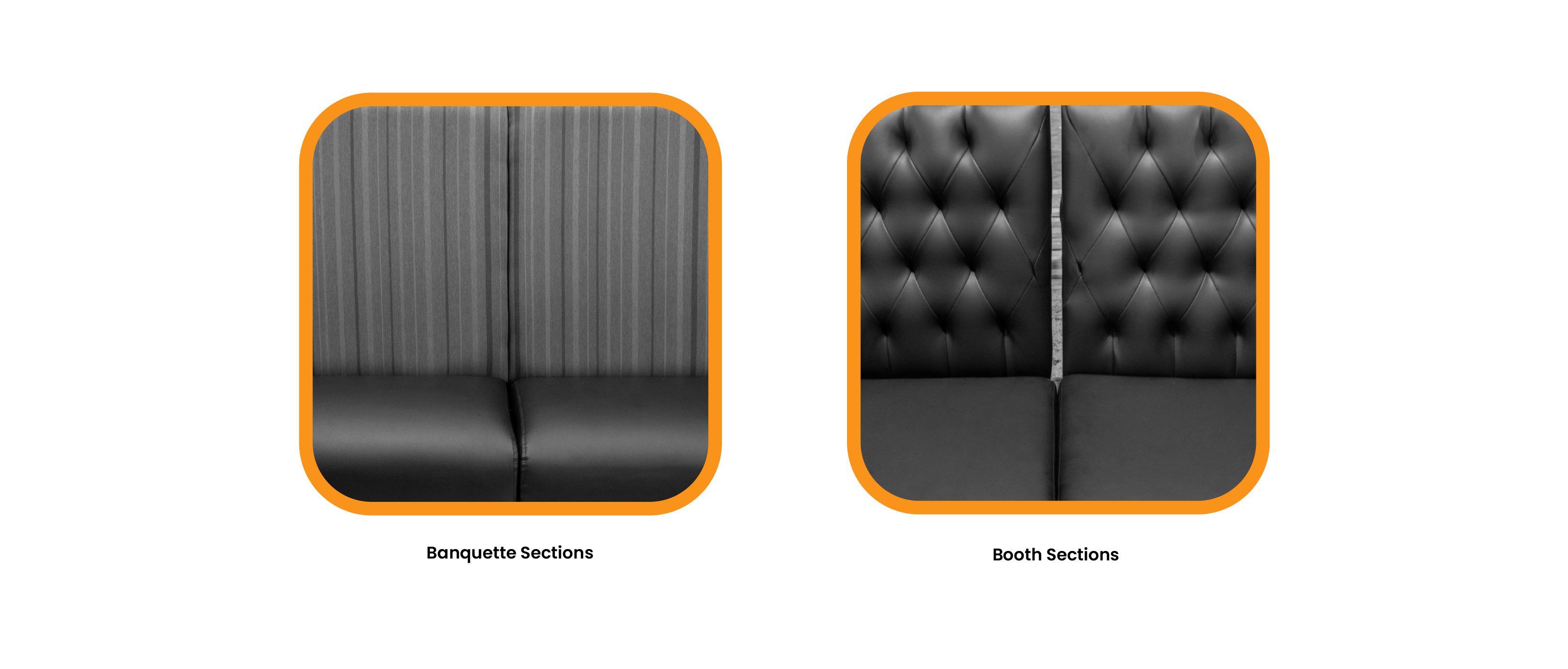 booth versus banquette sections when pushed together