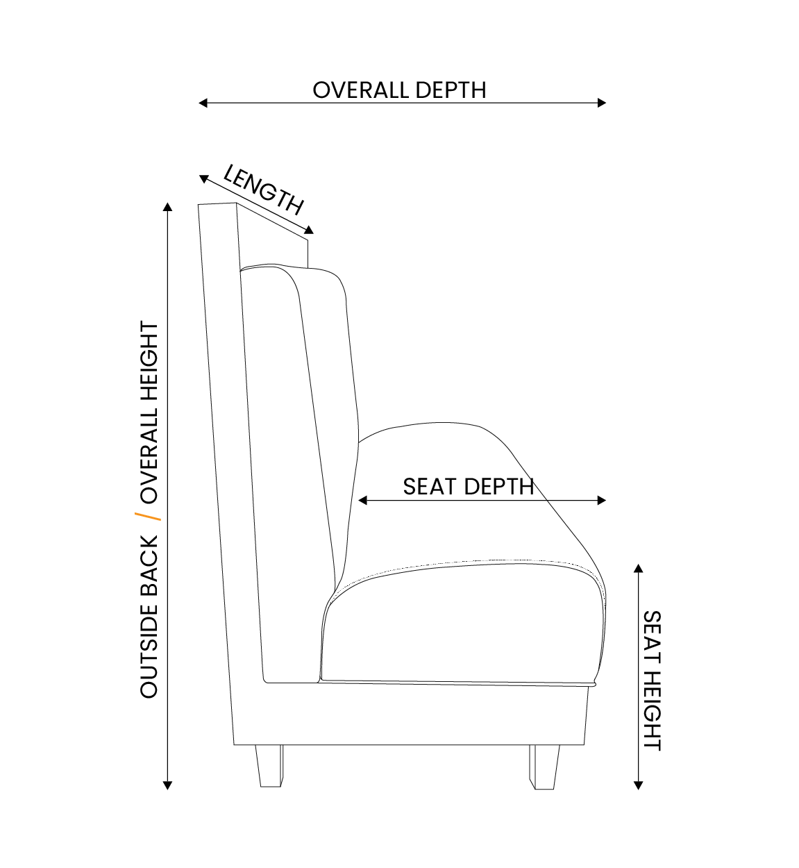 dimensions of a commercial booth