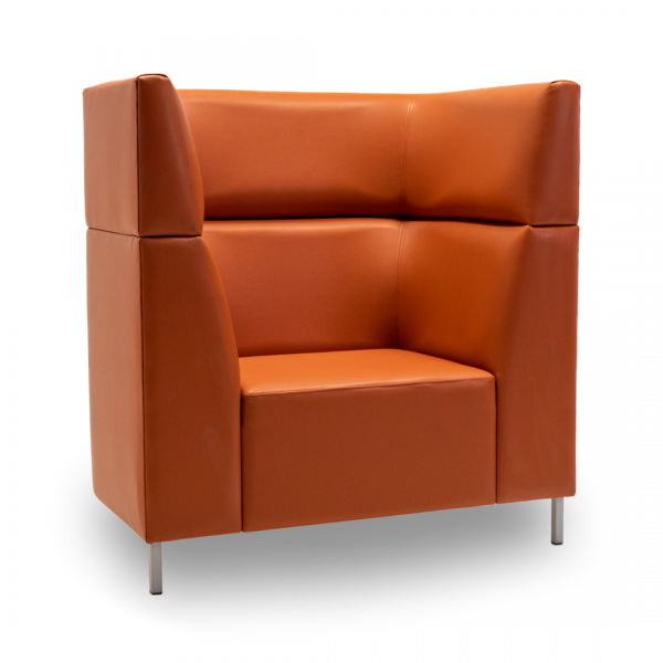 commercial orange futuristic lounge chair