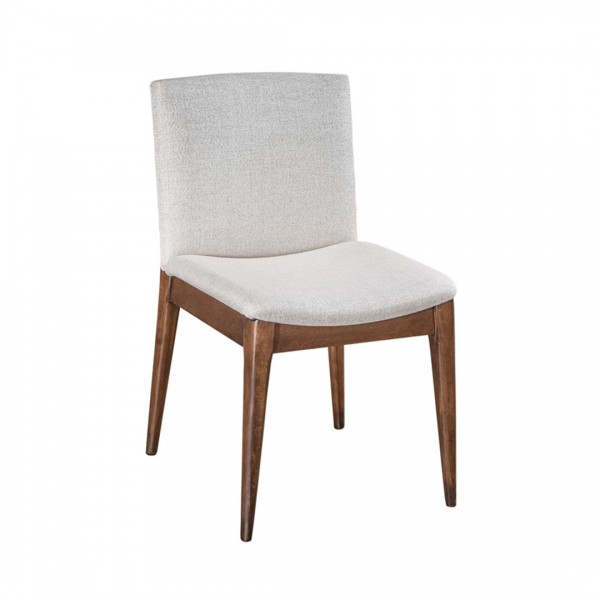 palma ceia wood and upholstery dining chair with tapered legs mid cen