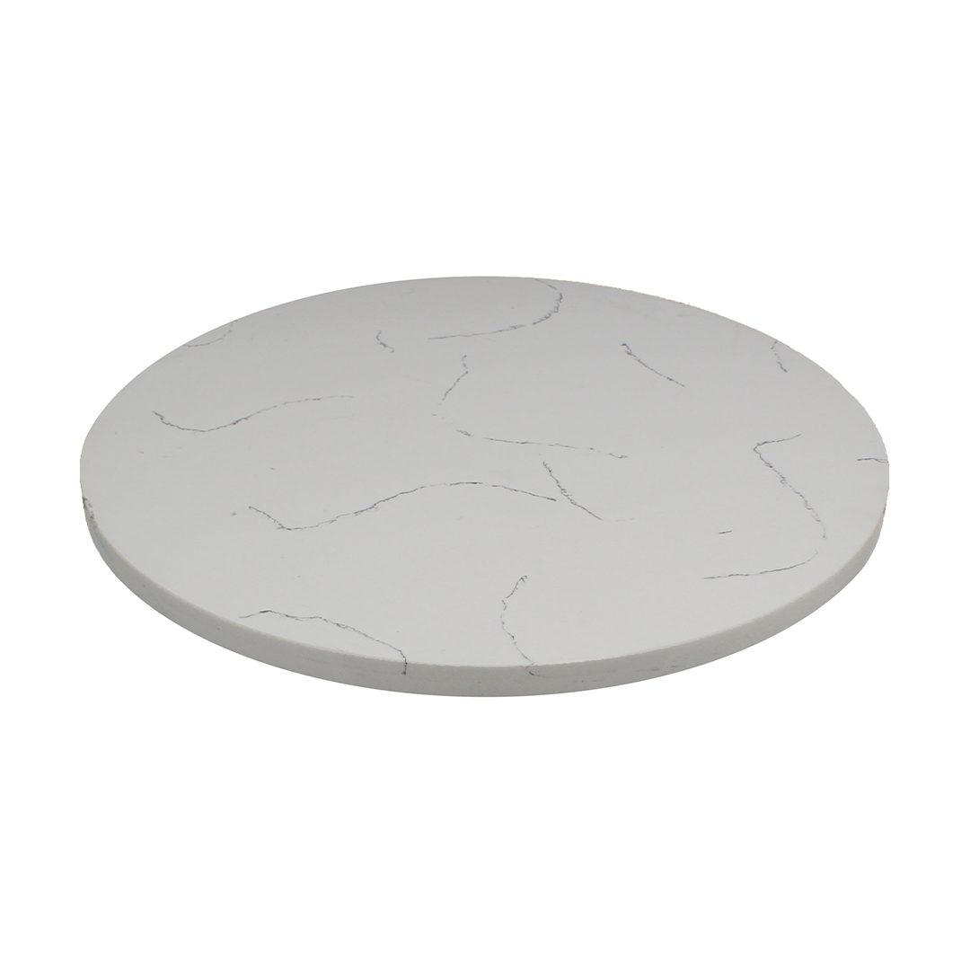 carrera white marble commercial round tabletop