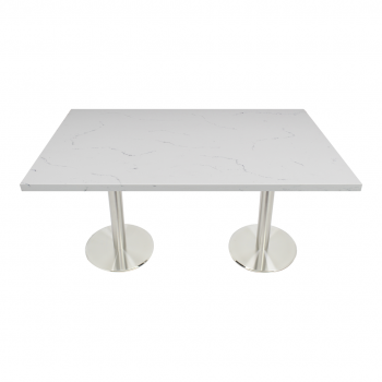 carrera white marble table top for commercial use