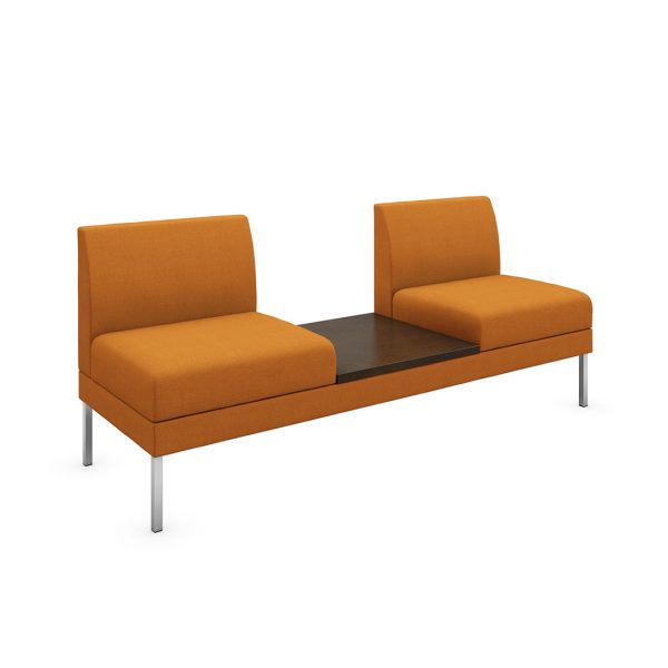Hemingway commercial sofa with builtin table