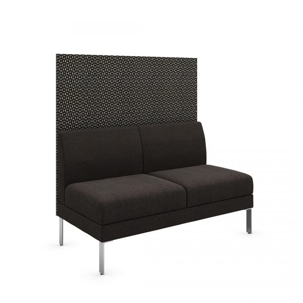 hemingway sofa with privacy panel metal legs
