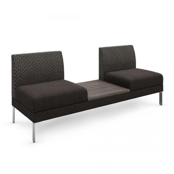 hemingway two seat sofa with built in table