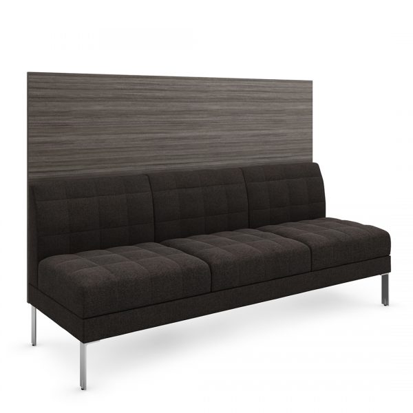 hemingway tufted sofa with laminated privacy panel