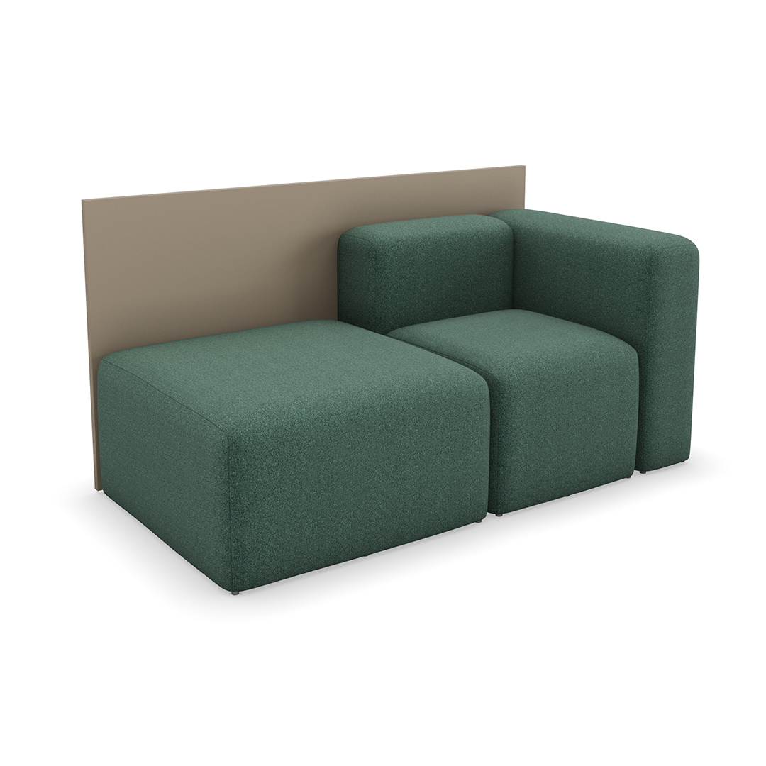 commercial modular soft seating collection with panel