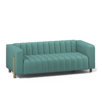 wilfred commercial sofa with inset wood legs