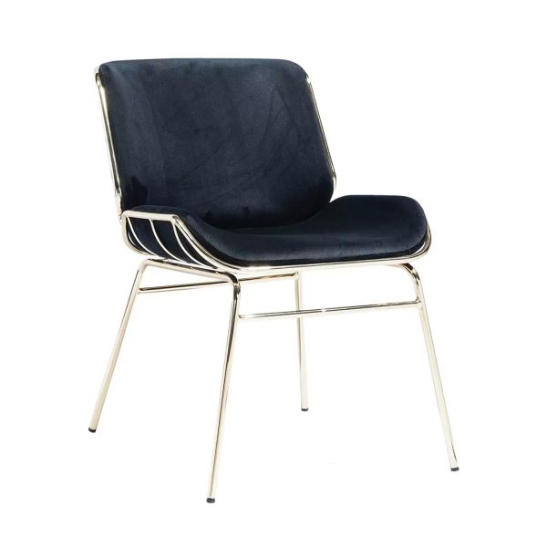 Fleur metal Chair with a wireframe and upholstered seat and back