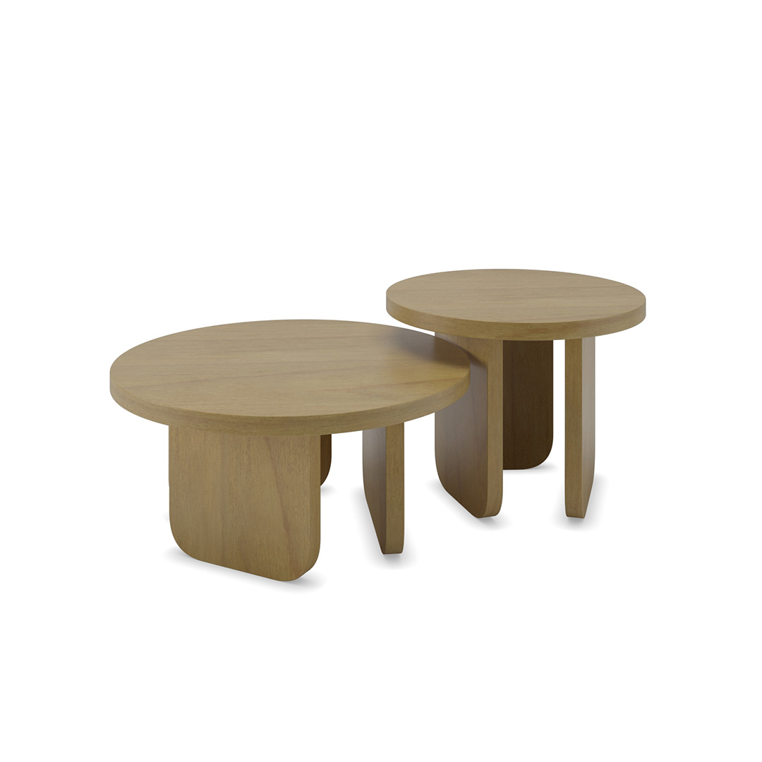 Eli commercial nesting tables in ash wood