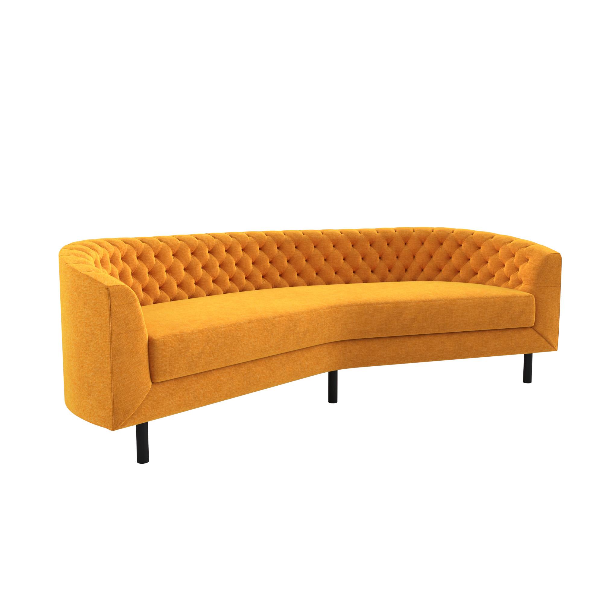 Elinor commercial diamond tufted sofa with metal legs