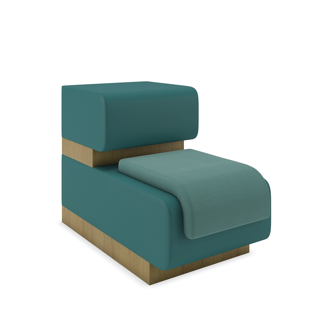 Cascade tiered modular seating collection