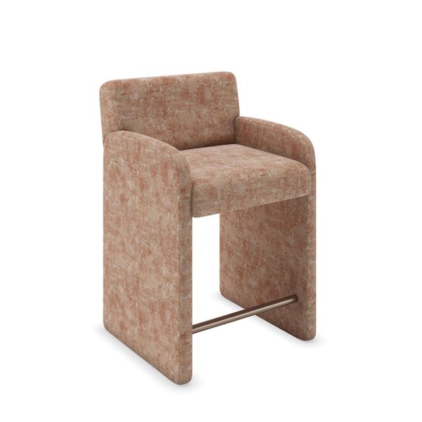 Hayden commercial barstool upholstered legs with metal footrail