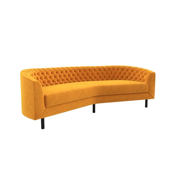 Elinor commercial diamond tufted sofa with metal legs
