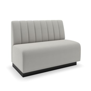 winslow commercial booth with smooth seat and vertical channels