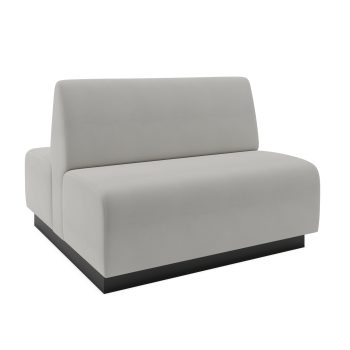 smooth upholstered gray commercial wyatt booth